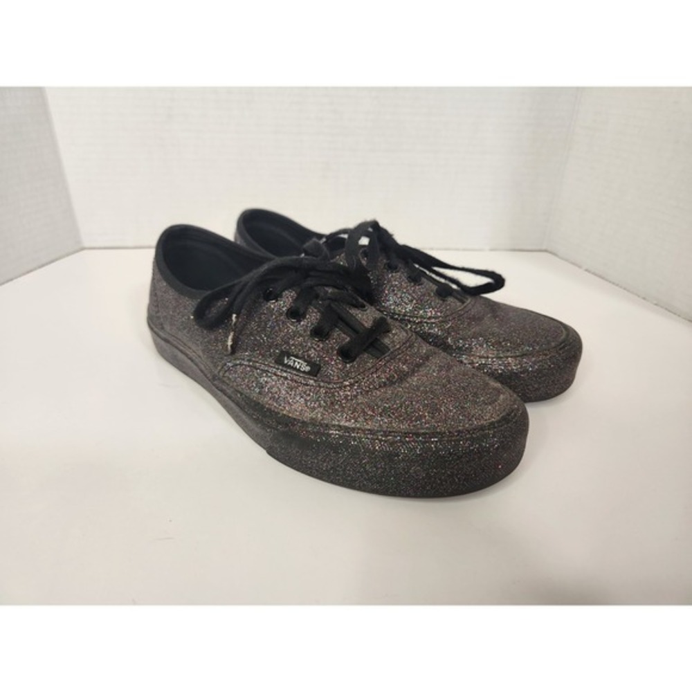 Vans Black Glitter Low Top‎ Womens Size 6.5